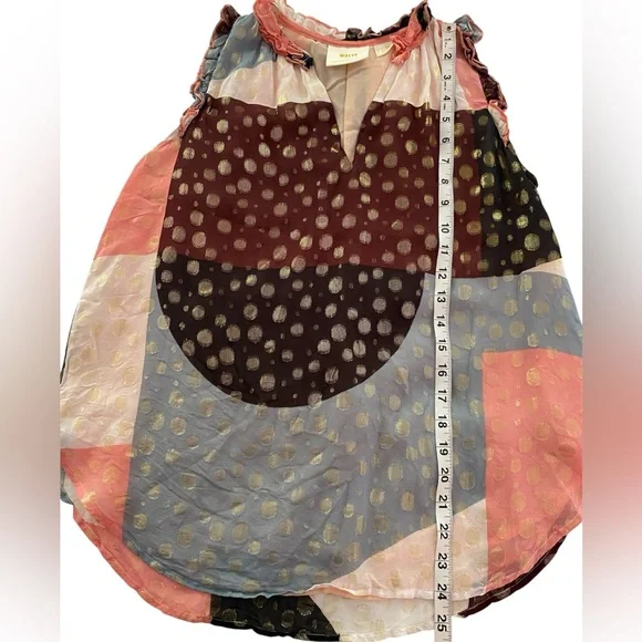 Anthropologie Maeve Sleeveless Asymmetrical Blouse Women Size M - Picture 8 of 9